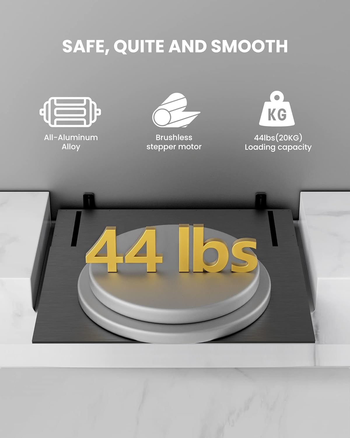 AWOL VISION IC-A150 Motorized Slider Tray for Ultra Short Throw(Ust) Projector, Extend to 135" Picture, Automatically Retractable Tray Telescopic Design, Smart Syncs with Projector'S Power image number 3