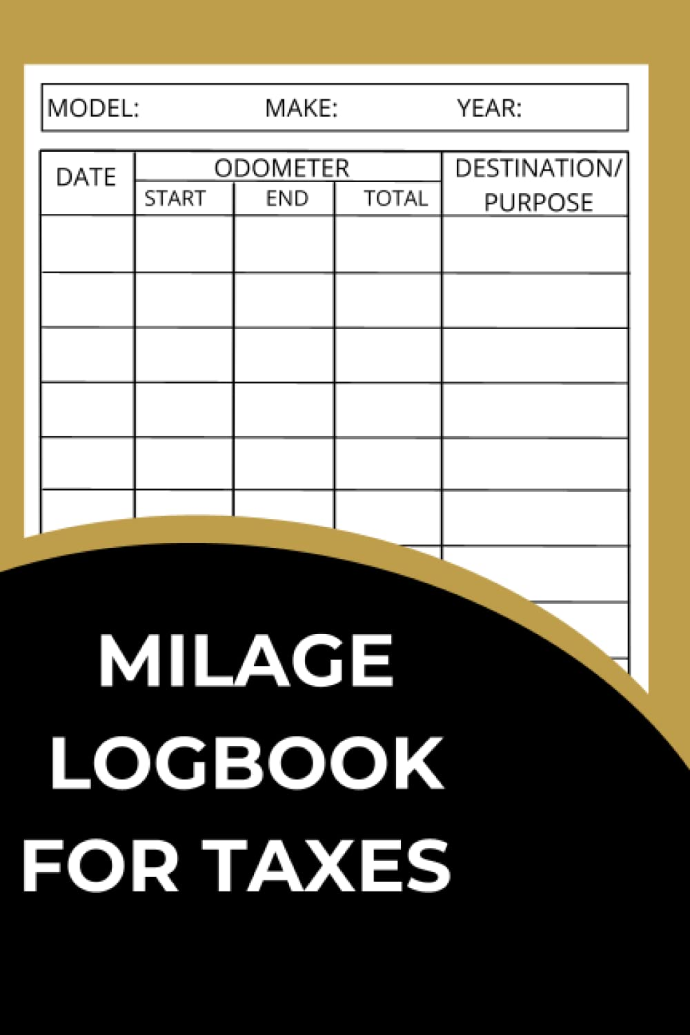 Mileage Logbook for Taxes: Auto Mileage Tracker to Record Daily Mileage | Auto Driver Notebook image number 2
