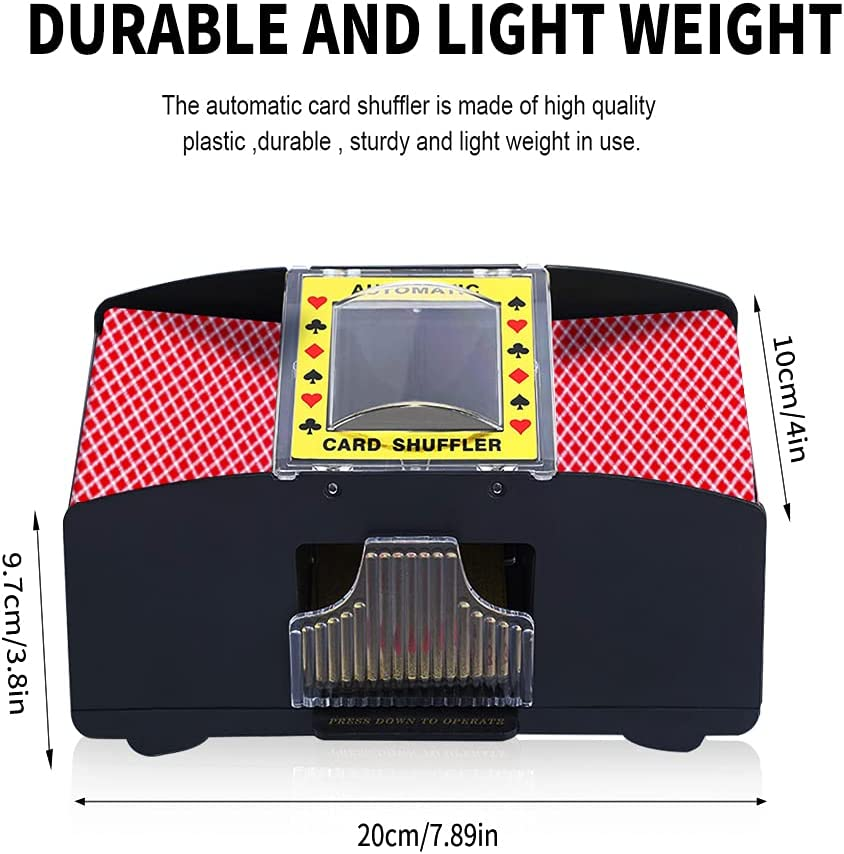 Ni-Shen Automatic Card Shuffler Usb/Battery Operated Electric Shuffler for Family Party Poker/Blackjack/Uno image number 4