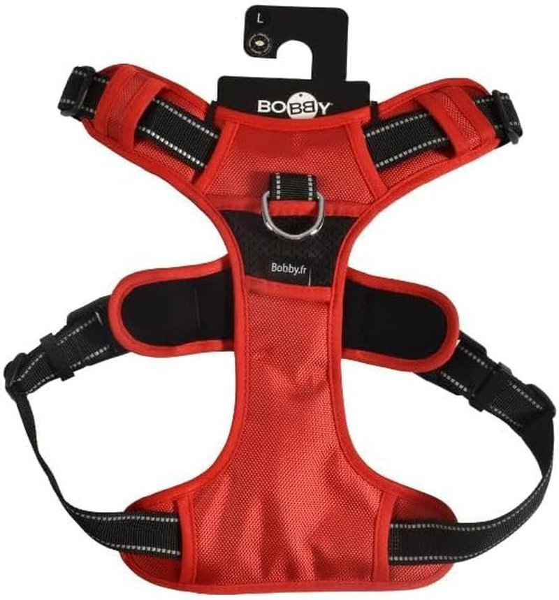Bobby Rando Walk Dog Harness for Medium Small Large Dogs Nylon Safe Comfortable Reflective Adjustable Red S/32-48 X 1.6Cm image number 2
