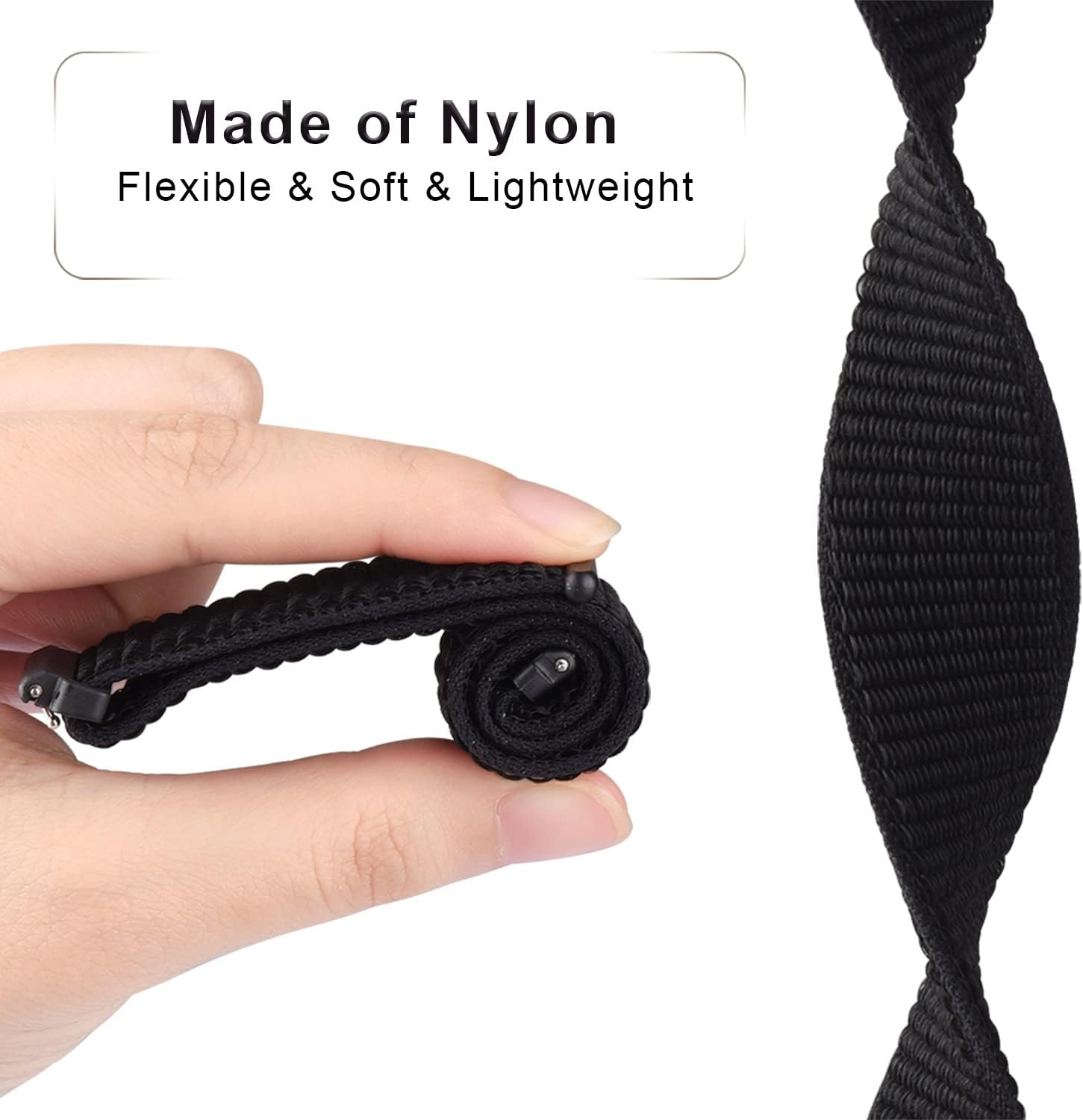 Nylon Bands for Fitbit Versa 2 Bands, Fitbit Versa Band,Fitbit Versa Lite/Se Band Women/Men, Adjustable Soft Breathable Solo Loop Nylon Braided Replacement Strap Wristband image number 1