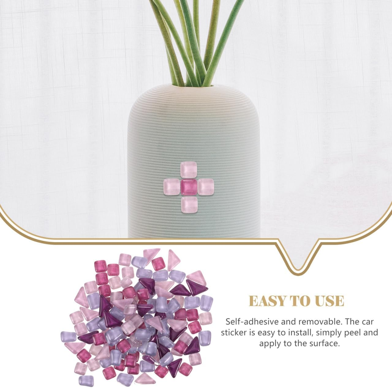 PRETYZOOM 1 Pack Irregular Mosaic Pieces, Glass Mosaic Pieces for DIY Art Crafts, Crystal Tiles for Decoration, Mixed Purple Colors and Shapes image number 6