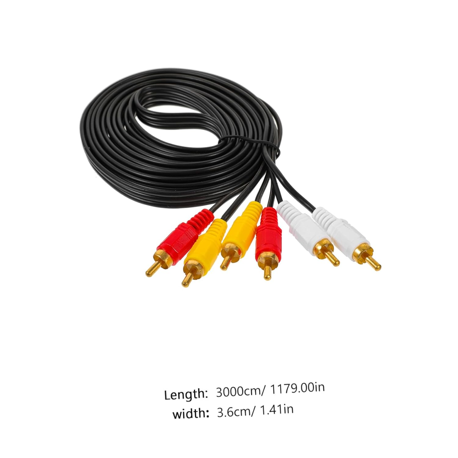 TEHAUX Av Cable Male to Male Wire for Tv DVD Vcd Box Stable Audio Video Transmission Replacement Cord for Home Entertainment Systems image number 2