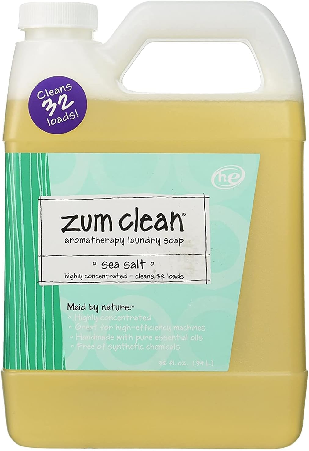Indigo Wild Zum Clean Laundry Soap, Sea Salt, 32 Fluid Ounce