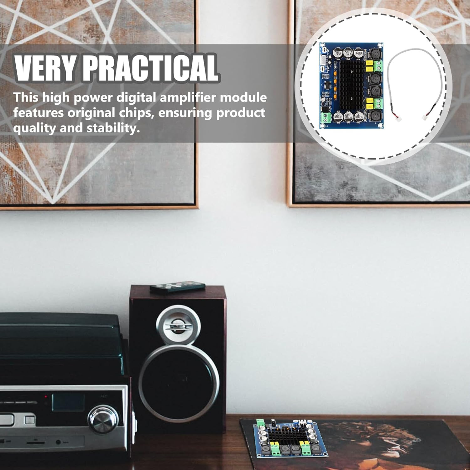 HOLIDYOYO High Power Digital Stereo Amplifier Board Module Original Chip Dual Channel Audio Amplifier for Home Theater Speakers image number 2