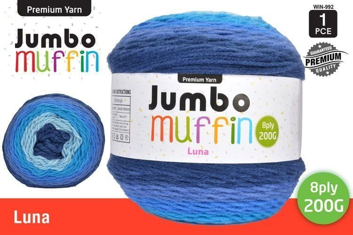 Yatsal Jumbo Muffin 8-Ply Premium Knitting Yarn 200 G, Luna image number 2