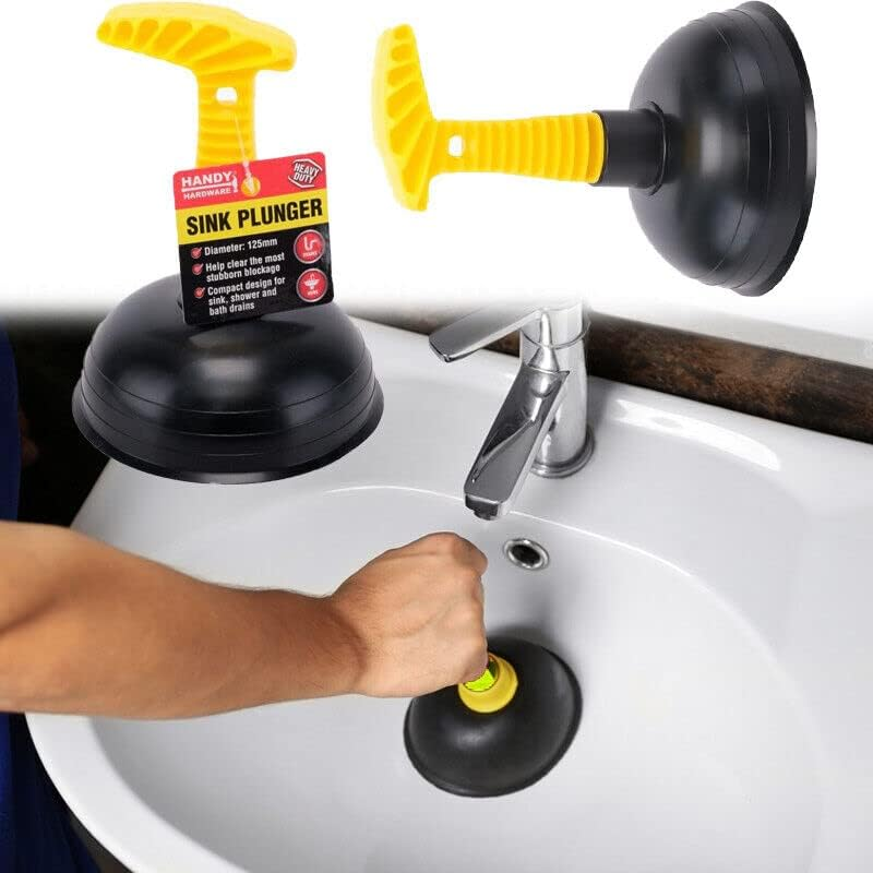 Sink Plunger Control Grip Plumbing Blockage Waste Drain Kitchen Unblock Plunger image number 2