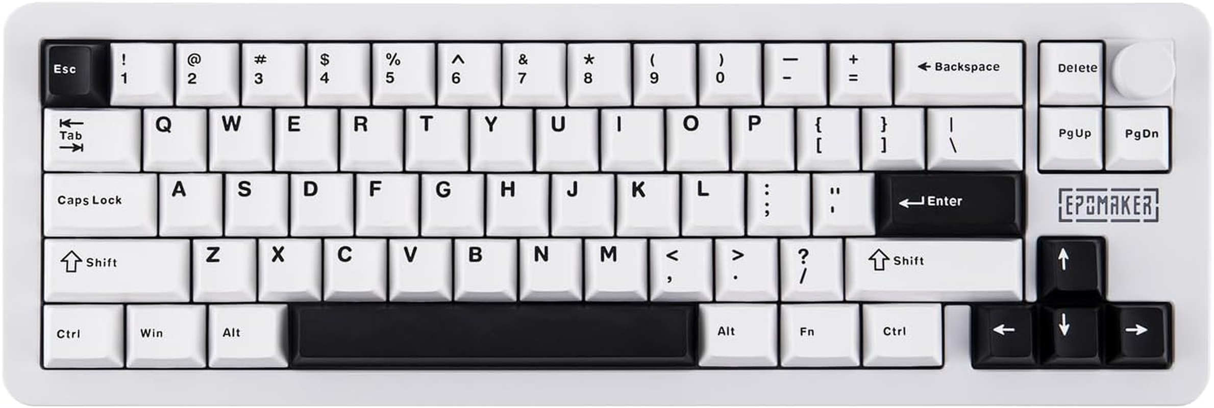 EPOMAKER Galaxy68 QMK/VIA Wireless Mechanical Keyboard, Aluminum Alloy, Gasket, 6000Mah, RGB Side/Backlight, 65% Gaming Keyboard with Hot-Swappable Creamy Linear Switch (White, Wisteria Linear Switch)