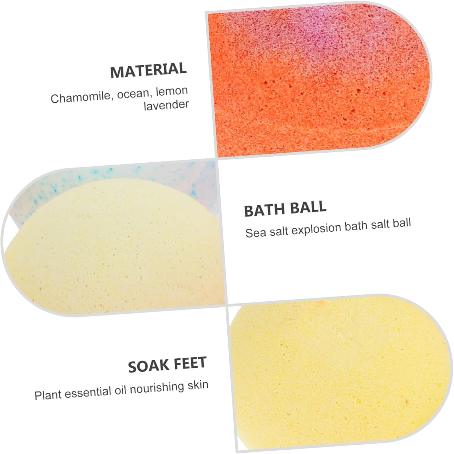 VICASKY 9Pcs Essential Oil Bath Balls Set 60G Natural Bubbles for Spa Relaxation Moisturizing Women and Girls for Home Use image number 3