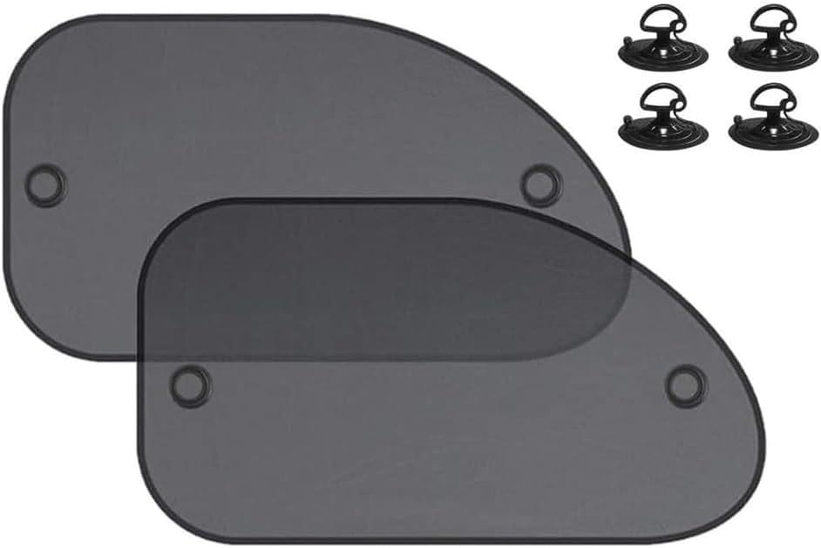 QOOWFEANIG 2 Pack Universal Car Window Shade, Baby Car Sun Shade - Cling Static Sunshade Blocks UV Rays & Glare, Heat Rejection for Child Safety, Fits Most Vehicle Side Windows (15X25.6 Inch) image number 1