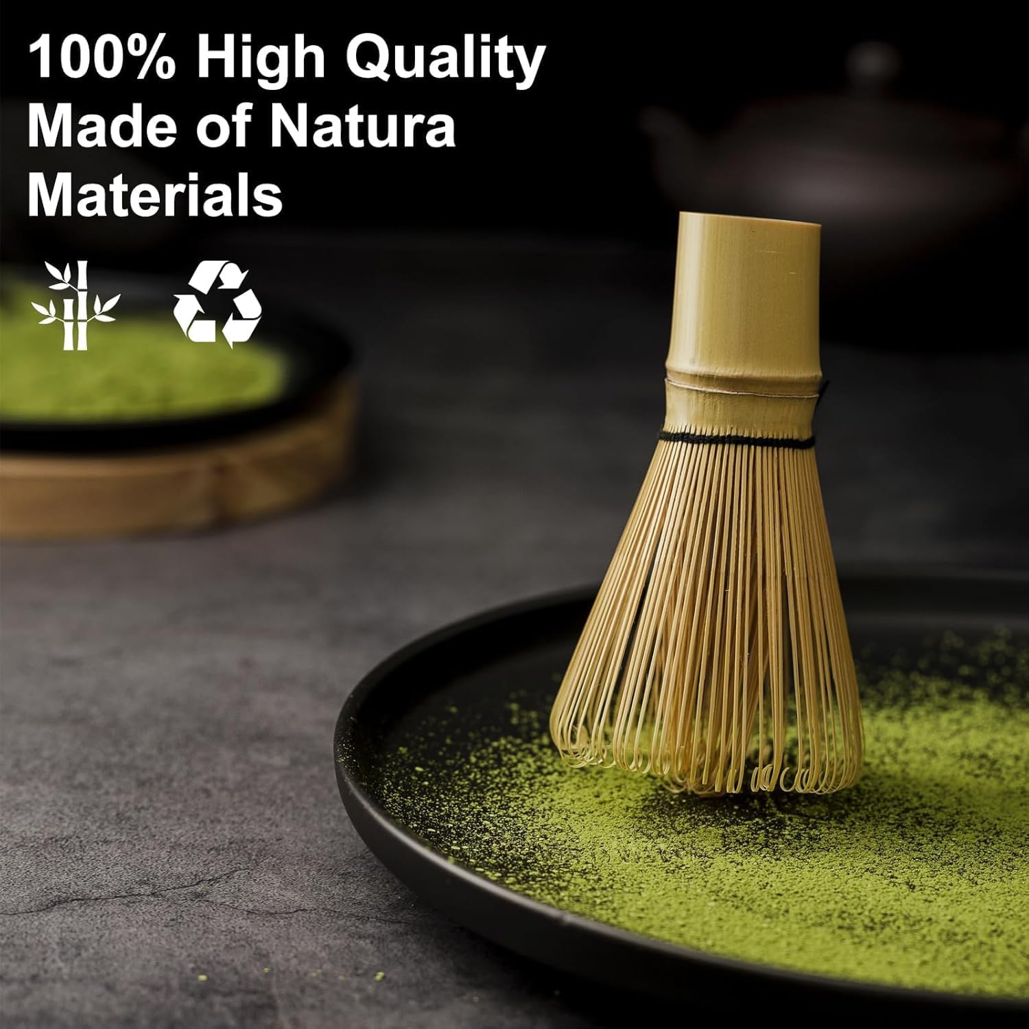 Handcrafted Bamboo Matcha Whisk, Myrthra Traditional Japanese Chasen Stirrer-Japanese Matcha Whisk image number 5