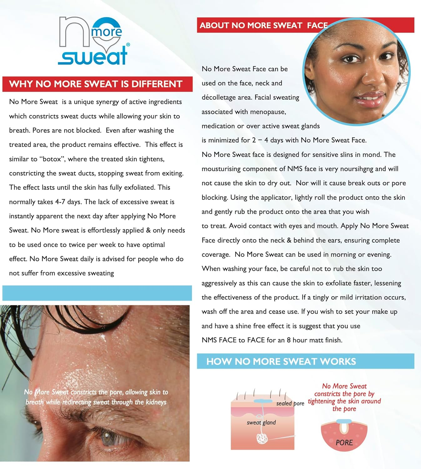 No More Sweat Face Antiperspirant Cream 50Ml image number 3