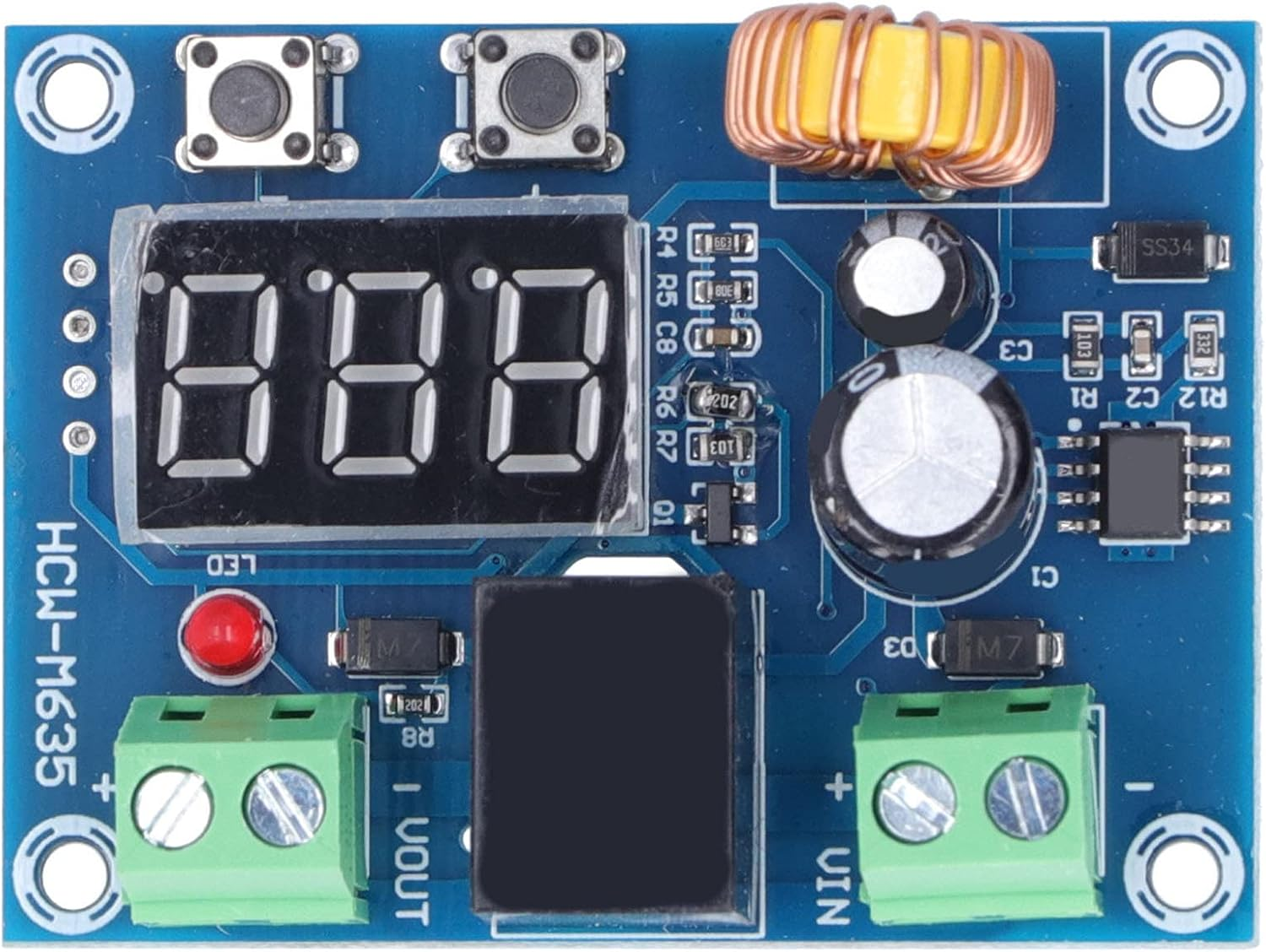 EVTSCAN Digital Adjustable DC Voltage Protection Module, for 12V to 36V Lead-Acid, Lithium-Ion Batteries, over Discharge Low Voltage Disconnect Battery Protection Board image number 1