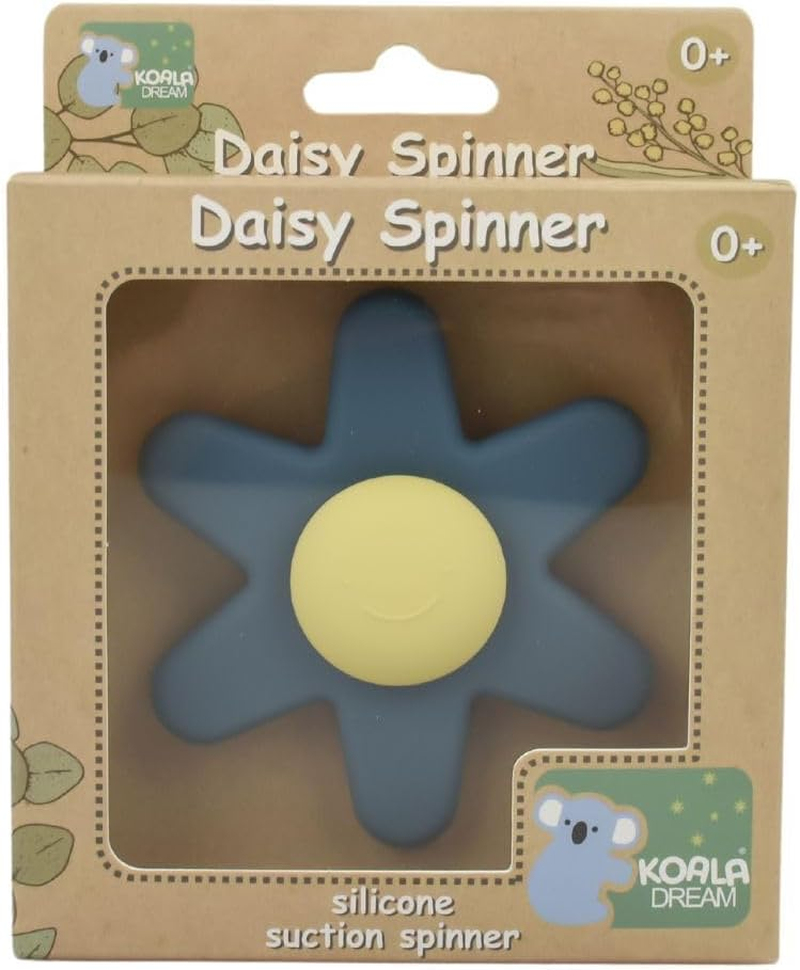 Koala Dream - CA3028B Silicone Daisy Spinner Blue- Spinning Daisy Toy with Suction Base image number 2