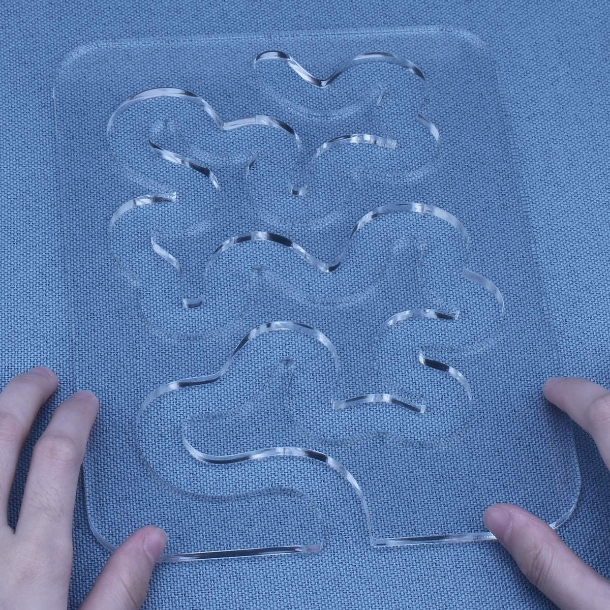 Using Quilting Templates Sewing Machine Domestic Free Motion Quilting Templates Rulers Transparent for a Simple Meander and a Great Secondary Quilting Design