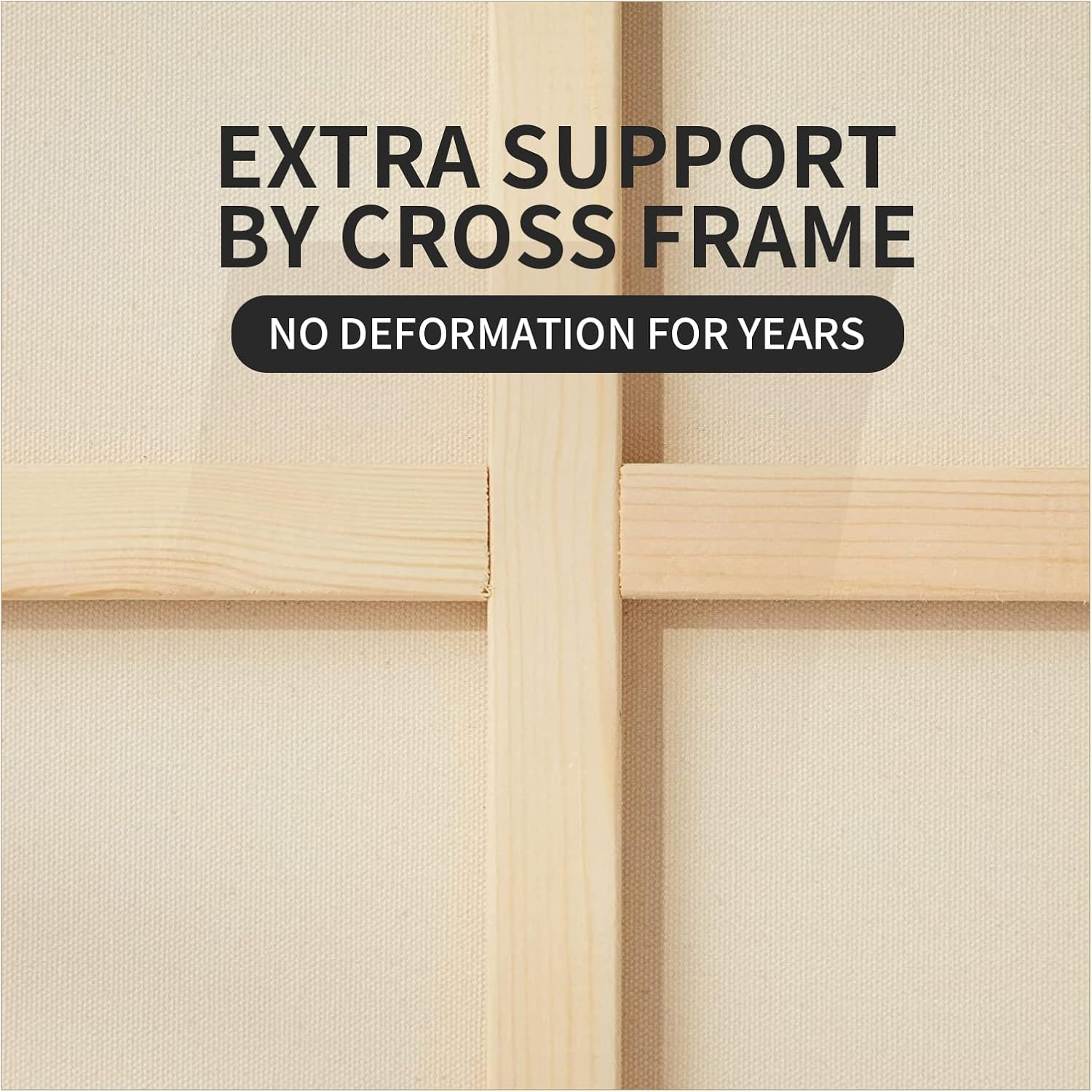 Jenjen Tradition Large Canvas for Painting, 2 Pack 30X40'' White Pre Stretched Canvases Fivefold Primed 100% Cotton Big Blank Boards Art Supplies Acrylic Pouring, Oil Watercolor Painting & Wet Media image number 5