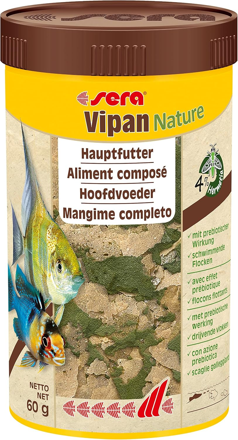 Sera Vipan Tropical Fish Flakes, Staple Food for Ornamental Fish Eating at the Surface, for Freshwater Aquariums, 21L (4Kg) image number 2