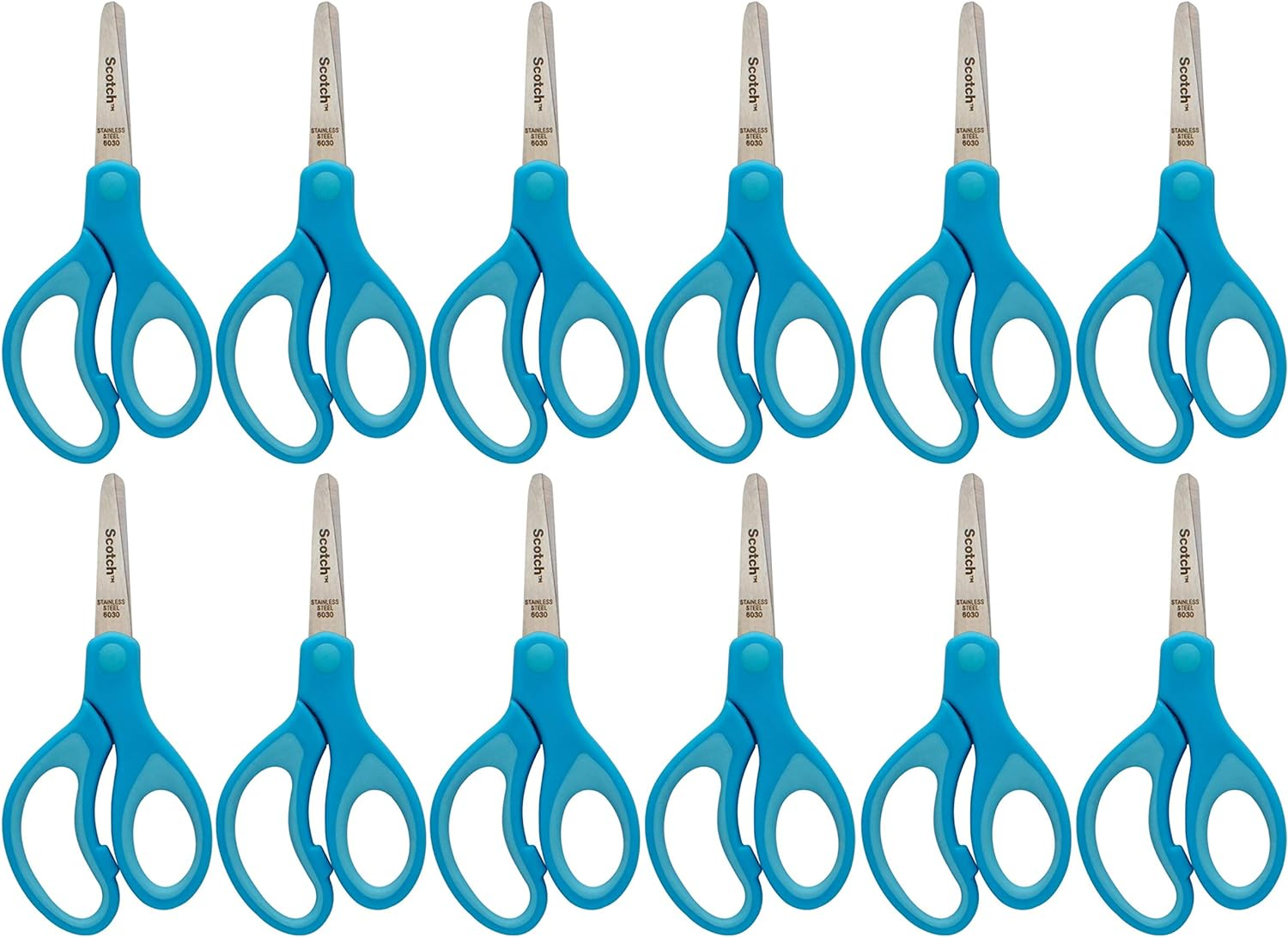 Scotch Soft Touch Blunt Tip Kids Scissors 5 Inches, 12.7Cm (Pack of 12)