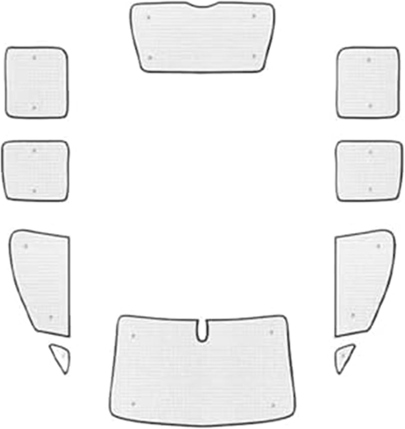 Pexorin Car Sun Shades, for VW, for Caddy, 2K, for Maxi 2003-2019 2010 2011 2012 2013 Car Full Sun Visor Protection Window Sun Visor Sunshade Cover Accessories Car Window Shades(All Sunshades) Car Ful