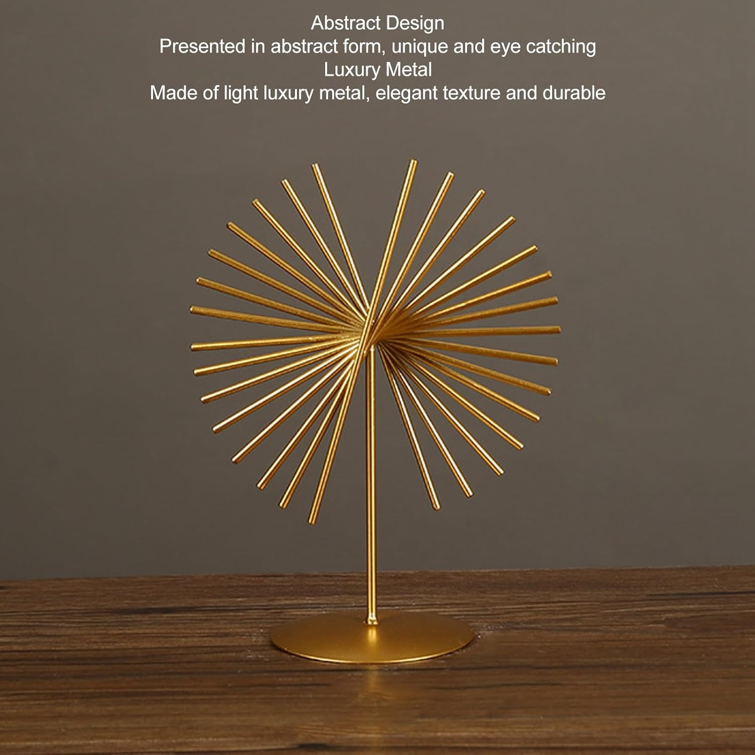 Metal Abstract Sculpture, Unique Design, Handcrafted, Elegant Texture, Versatile, Home Livingroom Office Decoration with Base image number 2