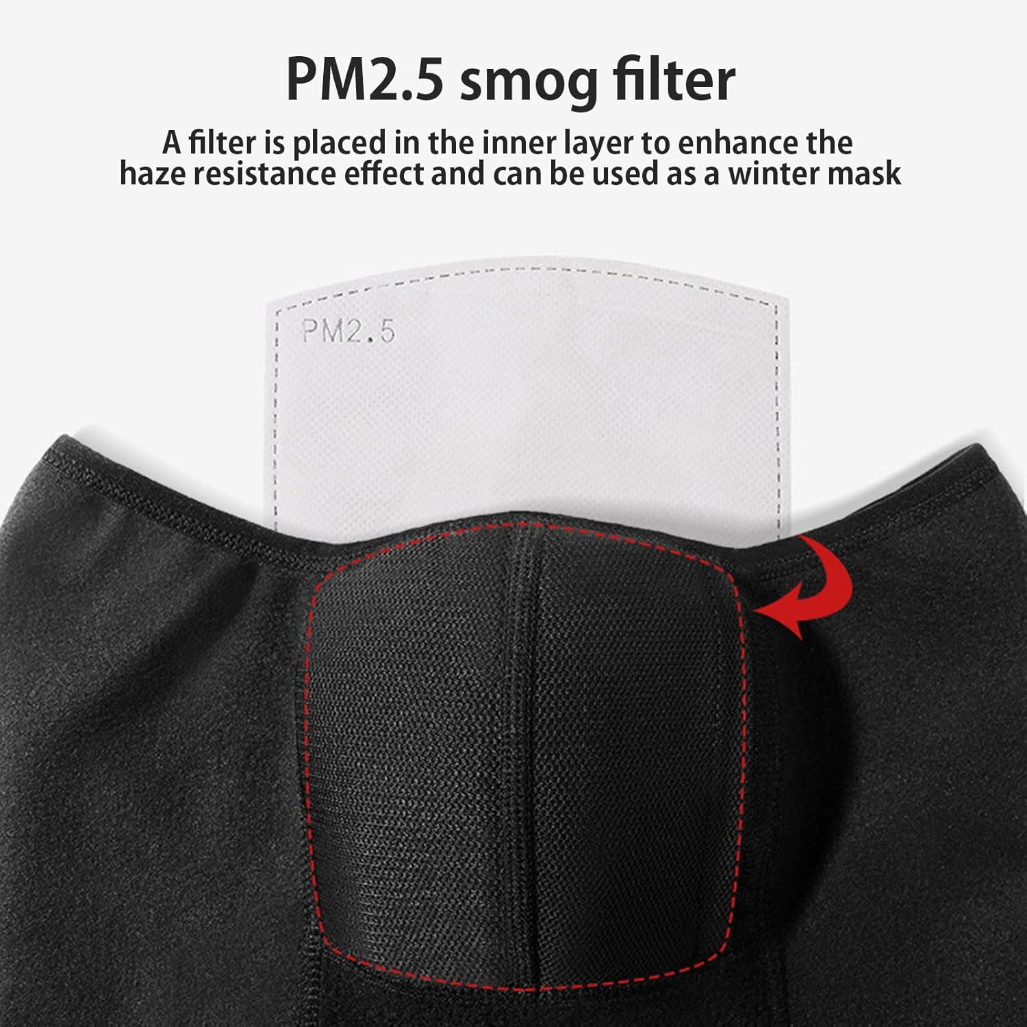 ZVCXOE Neck Warmer Cold Protection Winter Multifunctional Hat Thick Fleece Lining Breathable Neck Guard Windproof Dustproof Mountain Climbing Cycling Outdoor Skiing Unisex image number 5
