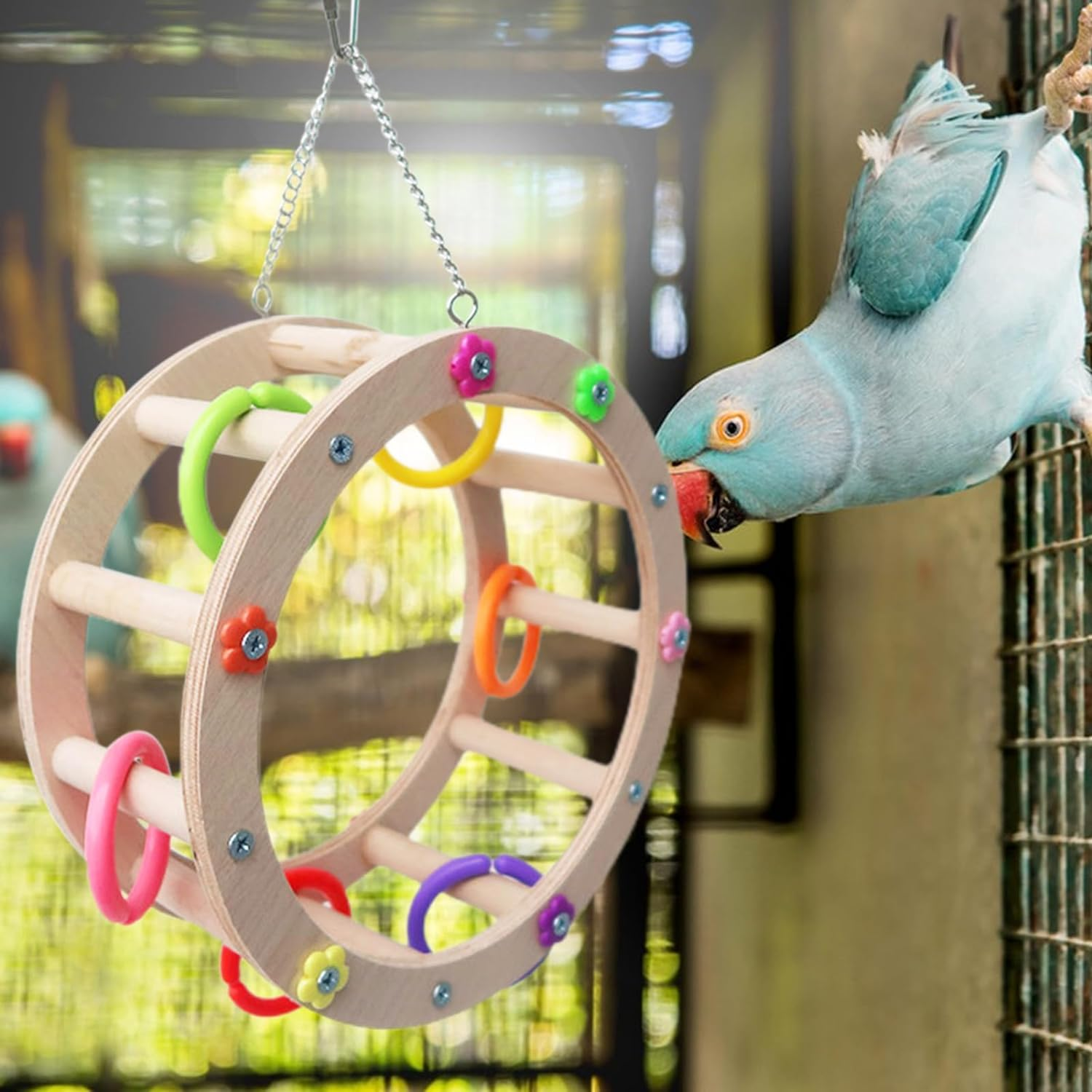 Bird Cage Toy | Bird Climbing Toys,Bird Chewing Toys Swing Toys Cage Accessories for Parrot, Sparrow, Parakeet Maijia