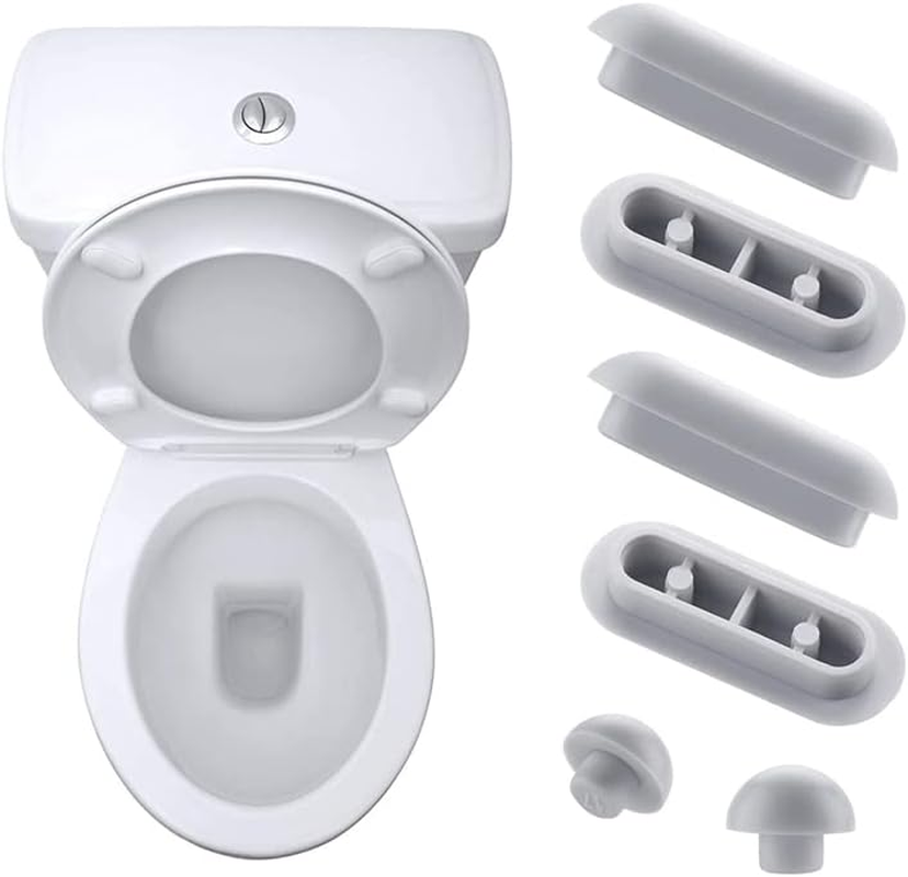 AIMALL 6PCS Toilet Seat Buffers Bumpers, Support Stopper for Toilet Seat,Universal Toilet Seat Buffer Toilet Lid Rubber Bumpers, Replacement Pads Grey Stop Bumper Accessories for Home, Hotel image number 3