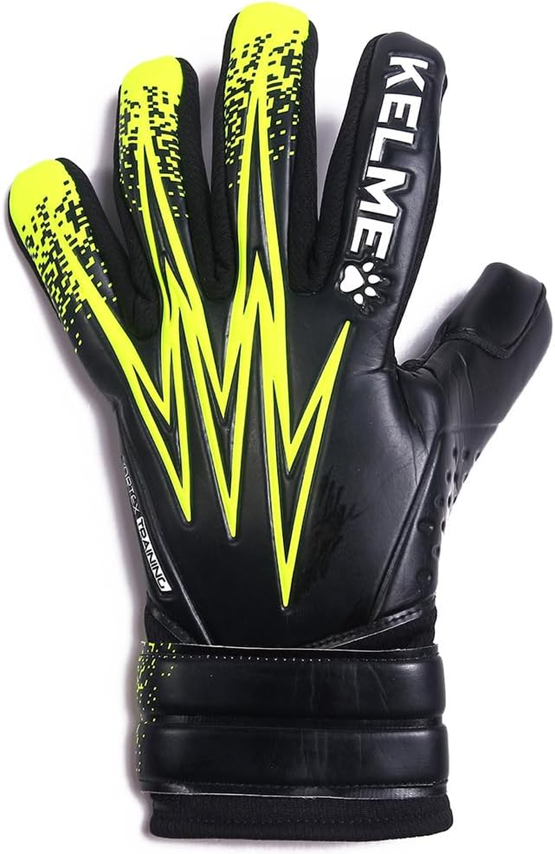 Kelme Vortex Training Goalkeeper Gloves, Black/Neon Yellow, Size 11 image number 1