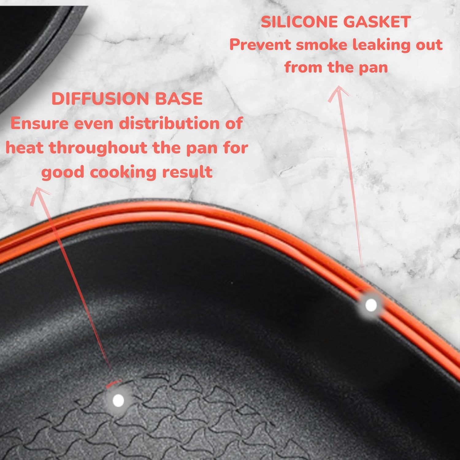 VIVID VIRSA Double Sided Grill Pan, Non Stick Fry Pan, Aluminum Alloy, Indoor Outdoor Grill Pan, Multi Function Frying Pan, Portable, Healthy, Non-Stick Double Sided Pan, Even Heat Distribution Pan. image number 3