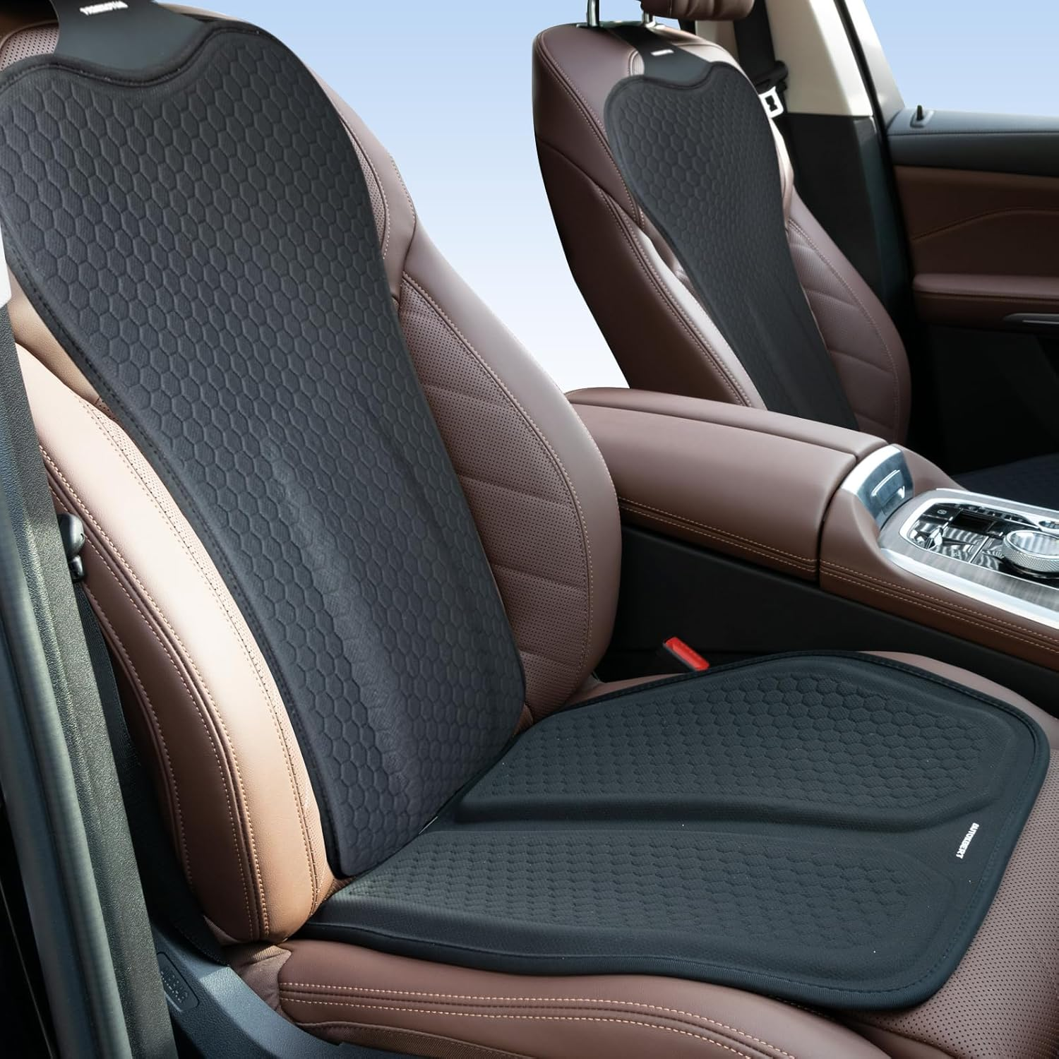 Gel Car Seat Cushion with Lumbar Support Cushion,Cool Gel Technology | Breathable Honeycomb Structure Design | Fits Most Cars & Suvs | Relief for Back Pain & Driving Discomfort image number 2