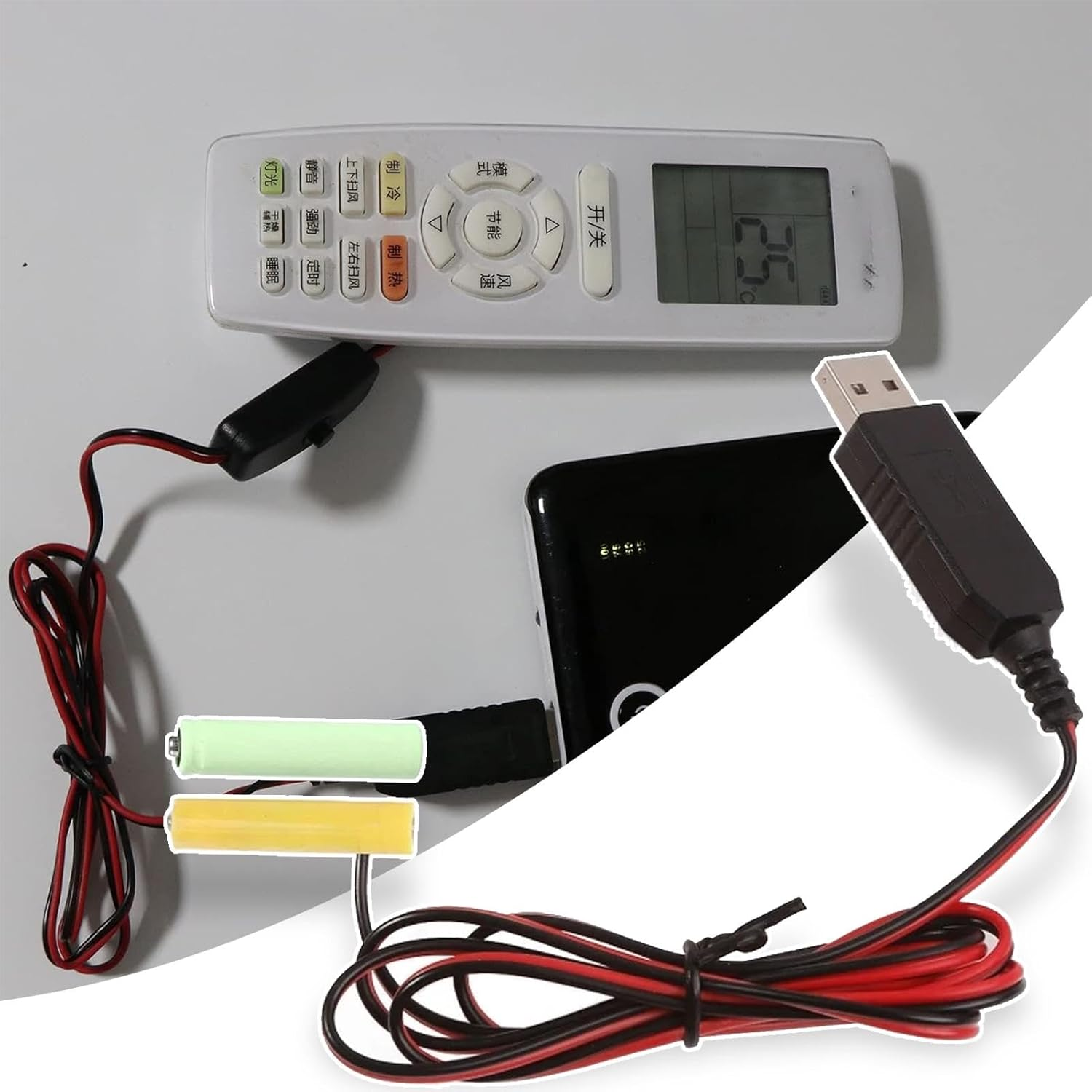 AA/AAA Battery Eliminators - Battery Eliminators AA, Voltage Converter Cable 5V to 3V 1M | Replace Adapter, USB Supply Cable Replace AA/AAA Batteries for LED Lights, Small Fans, Game - Aa5 Number image number 5