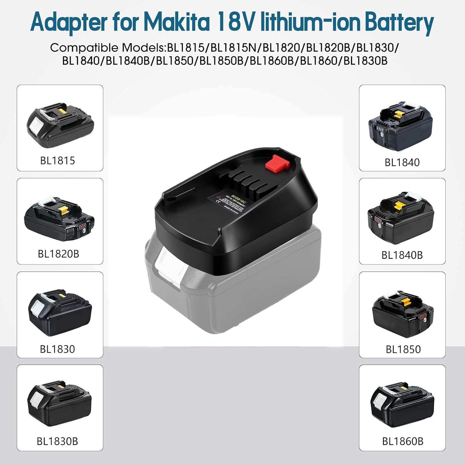 Battery Adapter for Bosch PBA 18 V, for Makita 18 V Batteries Convert to Bosch PBA/PSB/PSR 18 V System Tools Converter