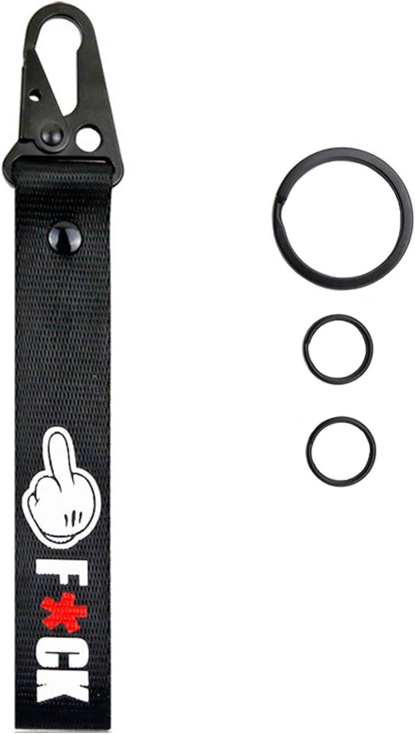 Dsycar JDM Keychain, Car Motorcycle Key Chains Jet Key Tag for JDM Cars, Bikes, Scooter, ATV, UTV [Wave]