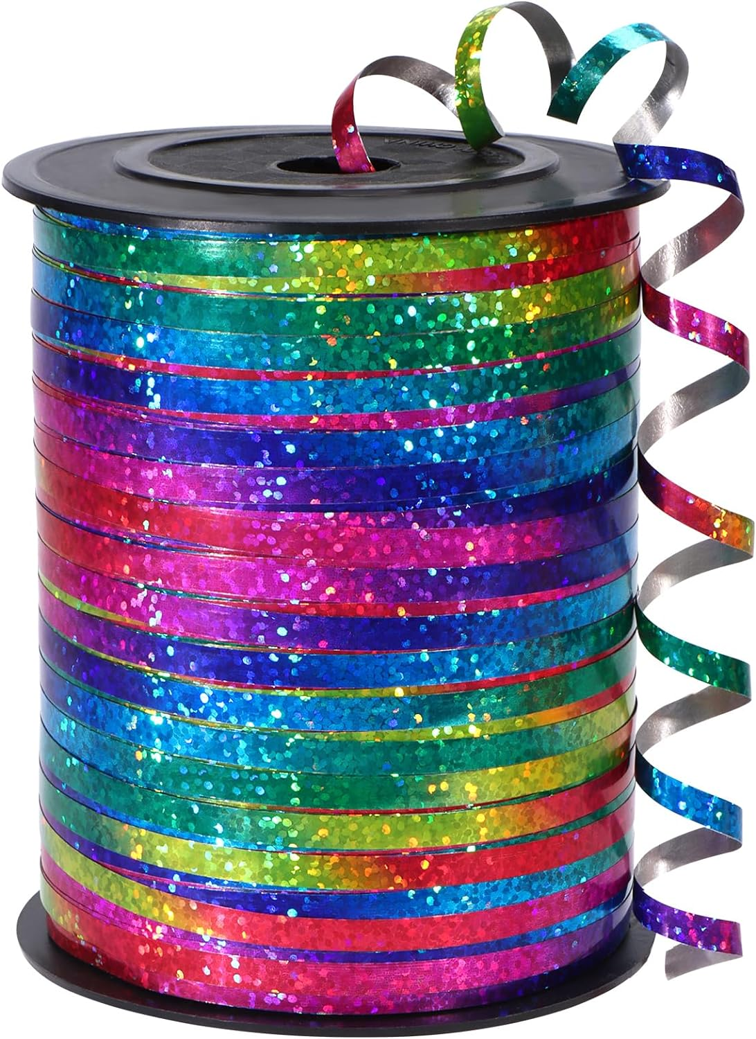 500 Yard Rainbow Ribbon Curling, Balloon Ribbon-Balloon String, Shiny Metallic Curly Roll for Gift Wrapping Ribbon for Wedding, Birthday Decoration, Baby Shower, Christmas