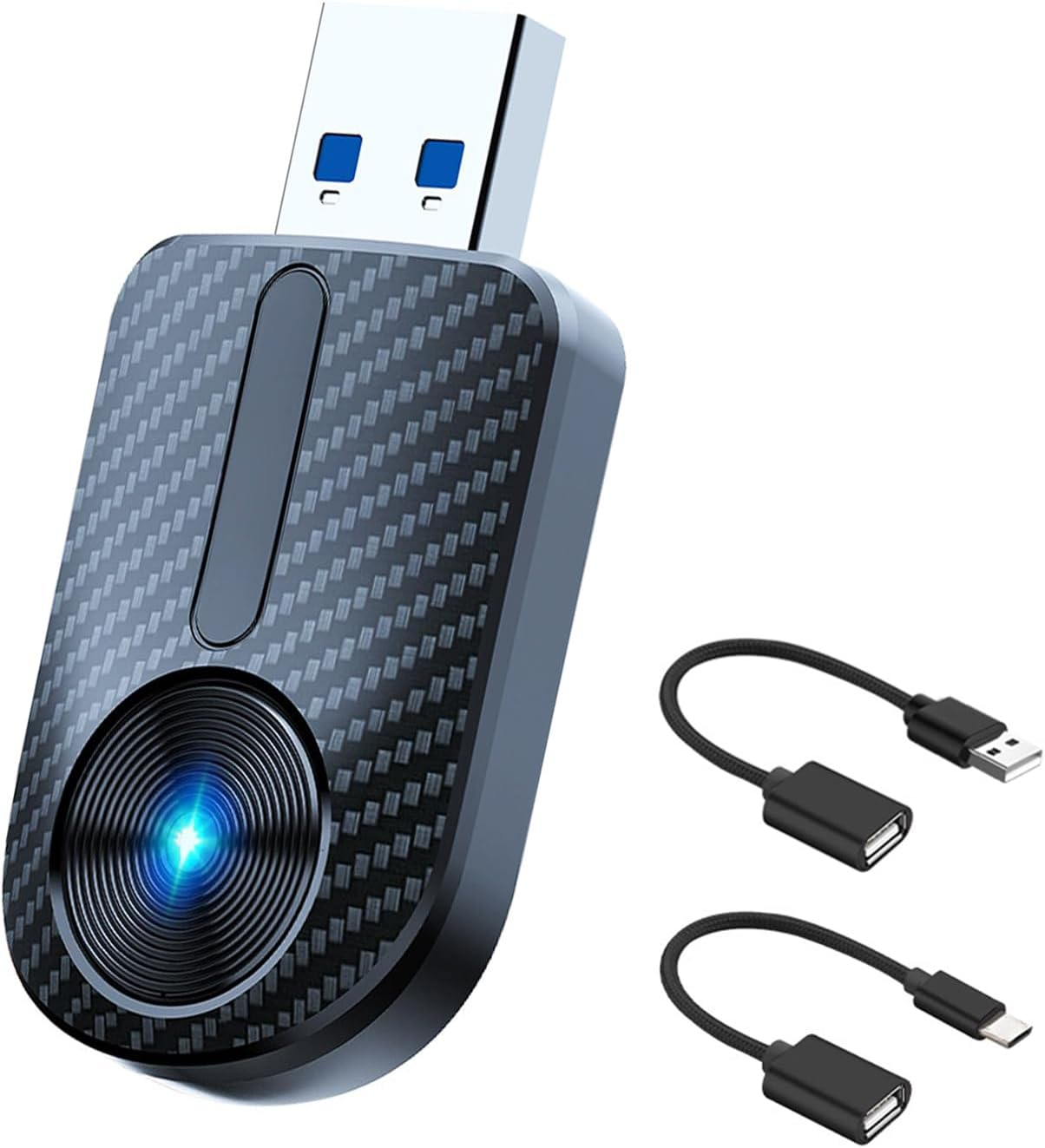 Wireless Carplay Adapter for Iphone, 5Ghz Wifi Mini Size with Extension Usb-C/Type-C,Stable Control & No Delay,Plug & Play, Fast, Stable, Connection, Easy Use Car Play for Iphone 6+, Ios 10+ image number 1