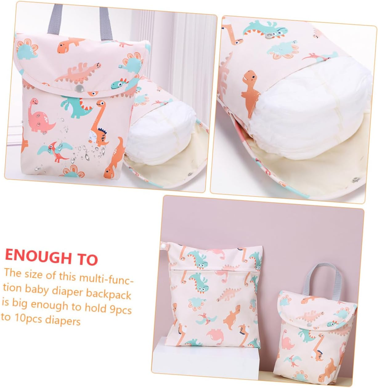 Multi-Functional Diaper Nappy Bin for Organizing Nappies Supply Storage Comfortable Handle Design image number 1