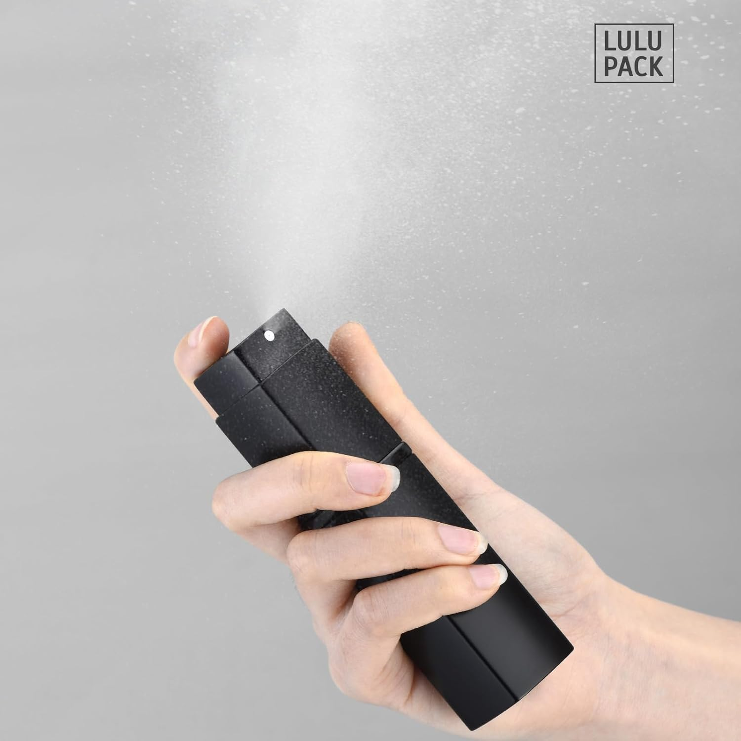 Lulupack Square Perfume Atomizer, Travel Cologne Spray Bottle, Mini Spray Bottle, Empty Mini Spray Dispenser (Silver, 1 Piece) - Black image number 6