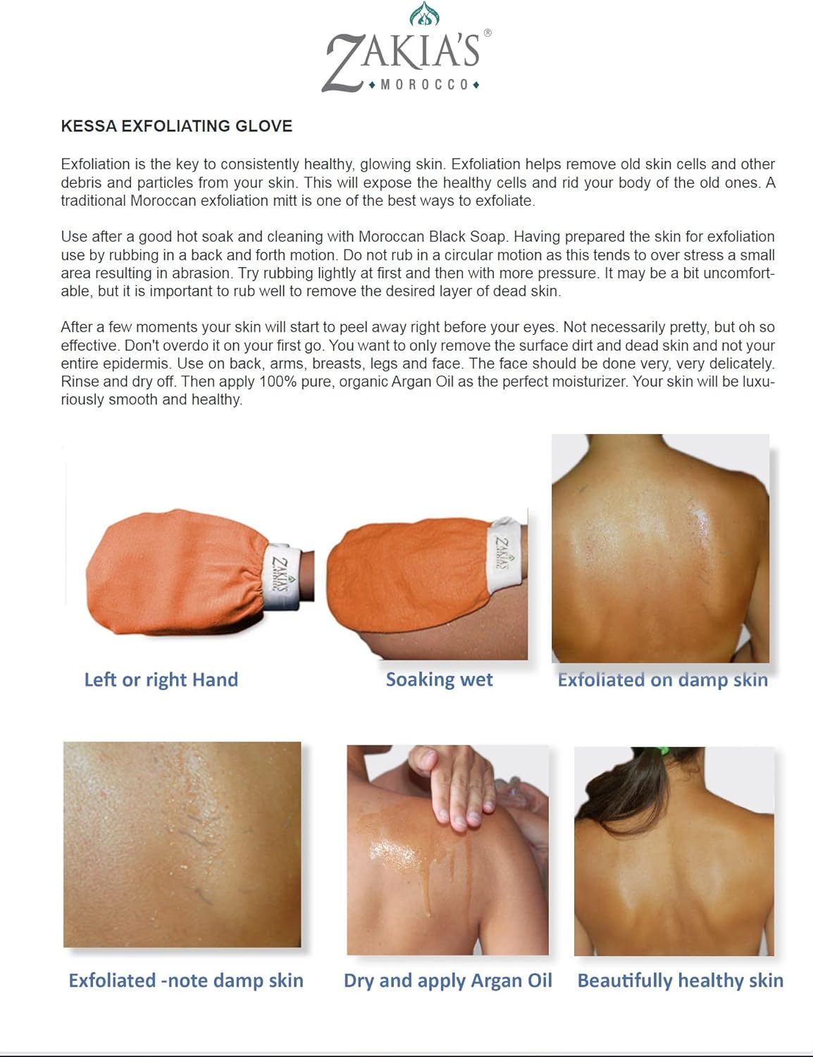 Original Kessa Exfoliating Glove -Value Pack (2Pcs) -Beige - Microdermabrasion at Home Exfoliating Mitts, Removes Unwanted Dead Skin, Dirt and Grime and Keratosis Pilaris. Great for Spray Tan Removal image number 2