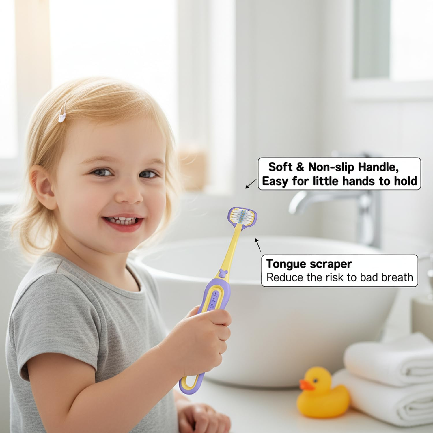 Ultra-Soft Bristles Toddler Toothbrushes for Ages 1-8, Ergonomic Non-Slip Handle, Easy to Clean, Bpa-Free, Compatible with Most Baby Brushes, 4 Pack &ndash; Ermaoo image number 5