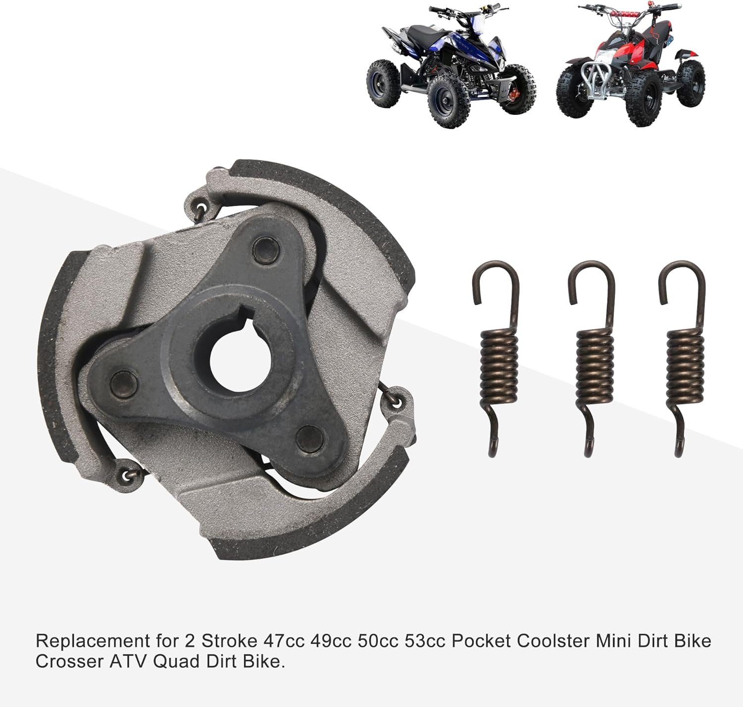GOOFIT 6 Teeth Gearbox Heavy Clutch Pad Replacement for 2 Stroke 47Cc 49Cc 50Cc 53Cc Pocket Coolster Mini Dirt Bike Crosser ATV Quad image number 3