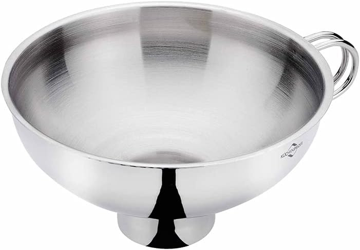 K&uuml;chenprofi 18/10 Stainless Steel Jam Funnel - Silver - Metal Funnels for Kitchen Use - Wide Mouth Kitchen Funnel image number 5