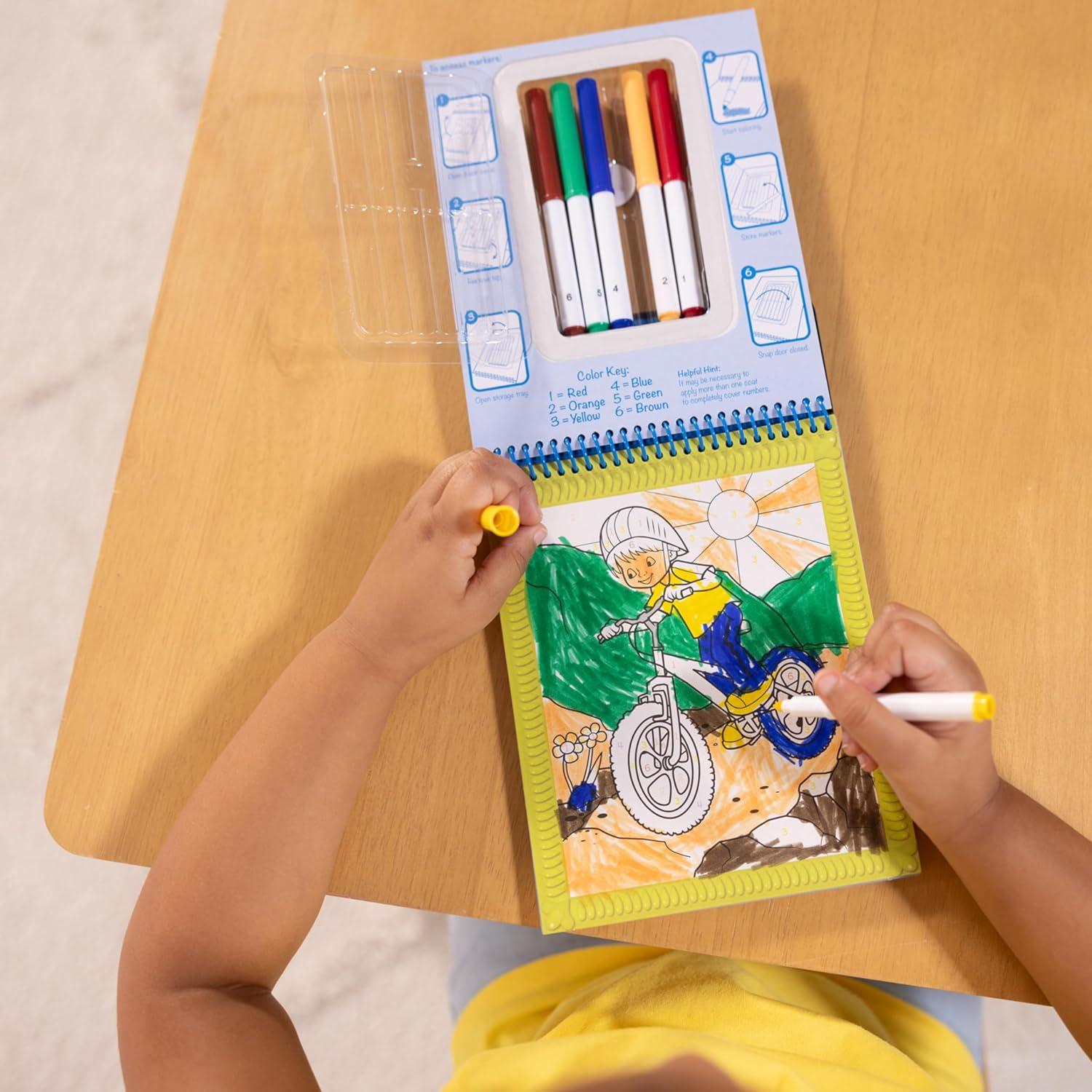 Melissa & Doug Princess and Fairy Wooden Cube Puzzle - 6 Puzzles in 1 (16 Pcs) - Blue, Playtime, Construction, Sports, And More image number 1