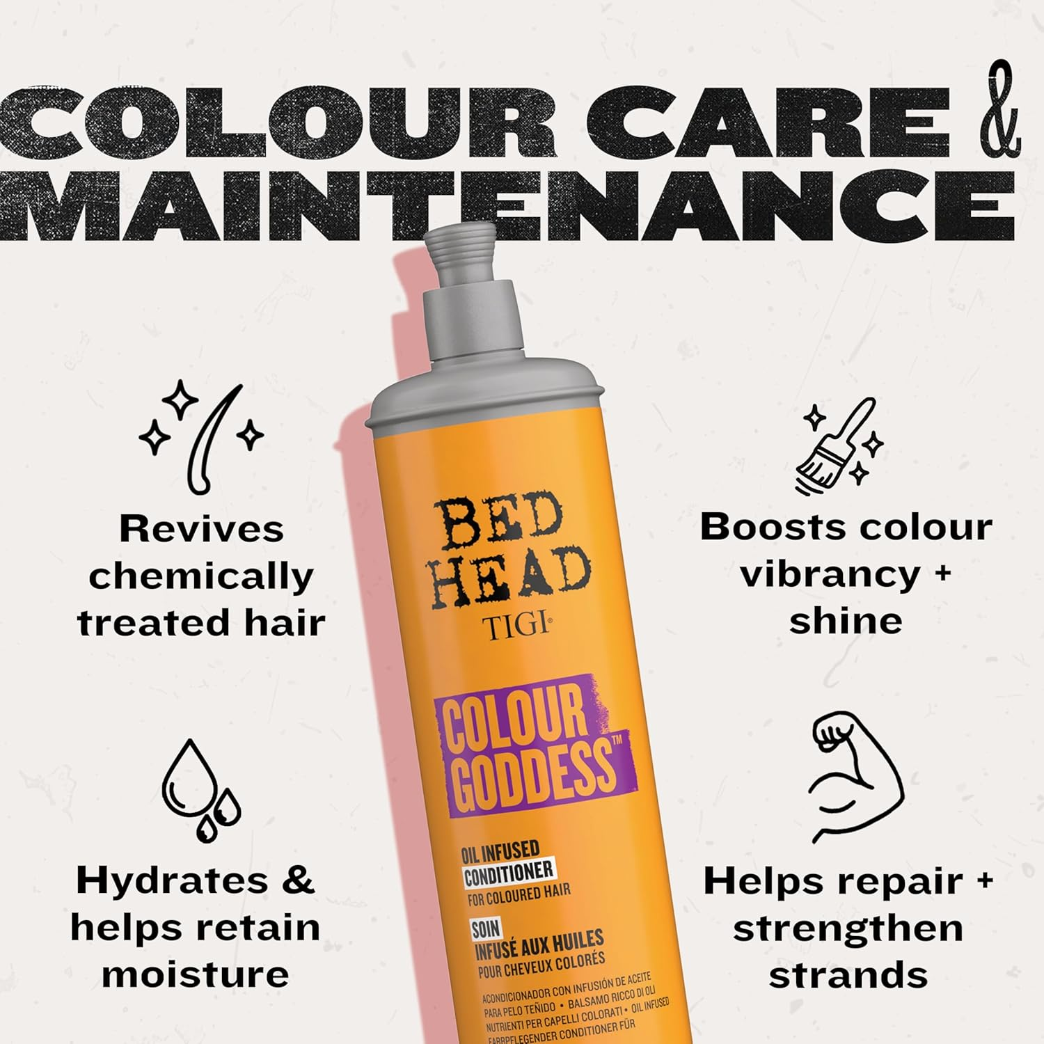 TIGI Bed Head by Colour Goddess Conditioner for Coloured Hair 600Ml image number 4
