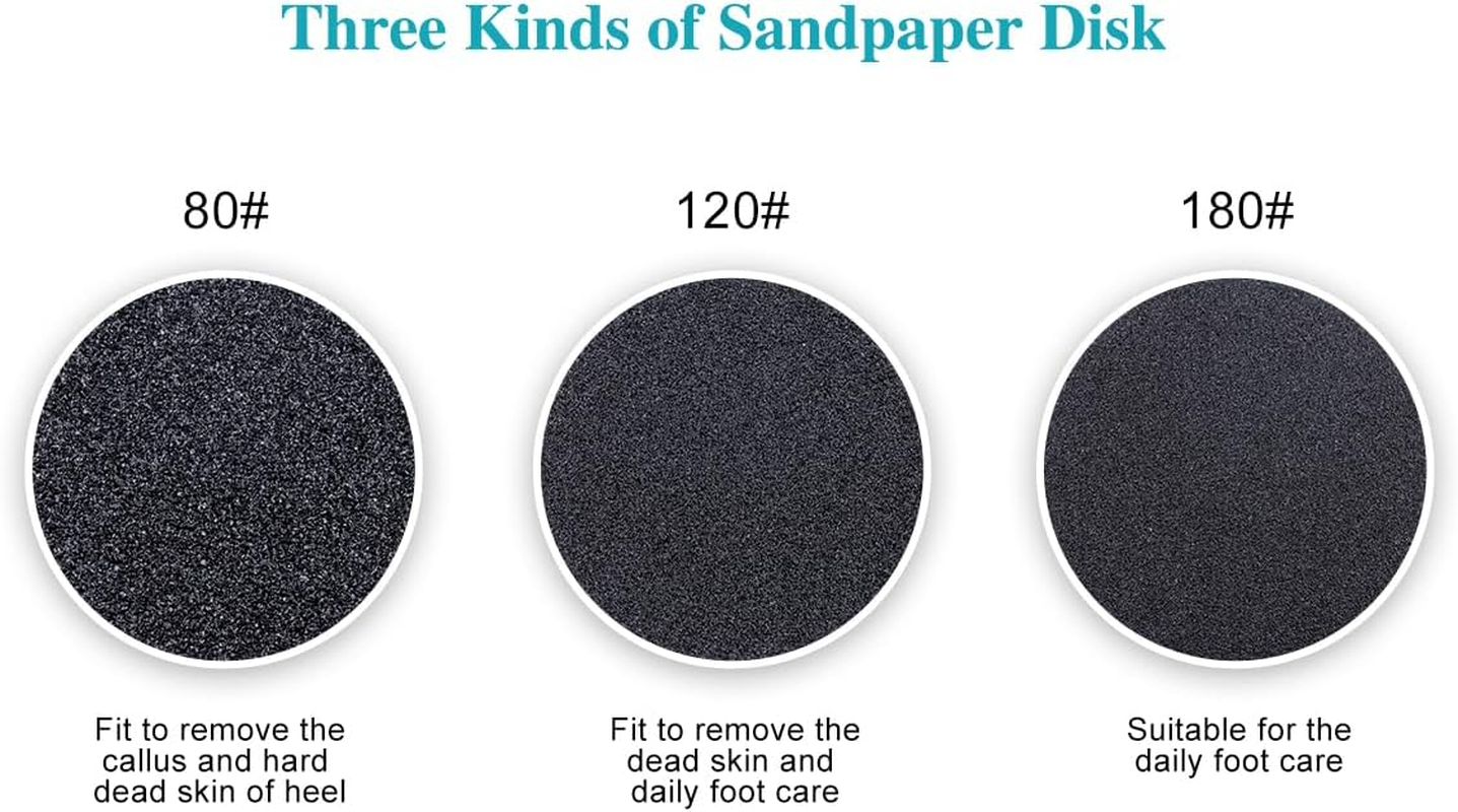 BNG Pack of 100 Sandpaper Electric Callus Remover Foot File, 2.5 Cm Replacement Foot Files Pads, Sanding Discs for Feet Callus Remover for Foot Care, Cracked Heels, Hard Dead Grit 120 image number 3