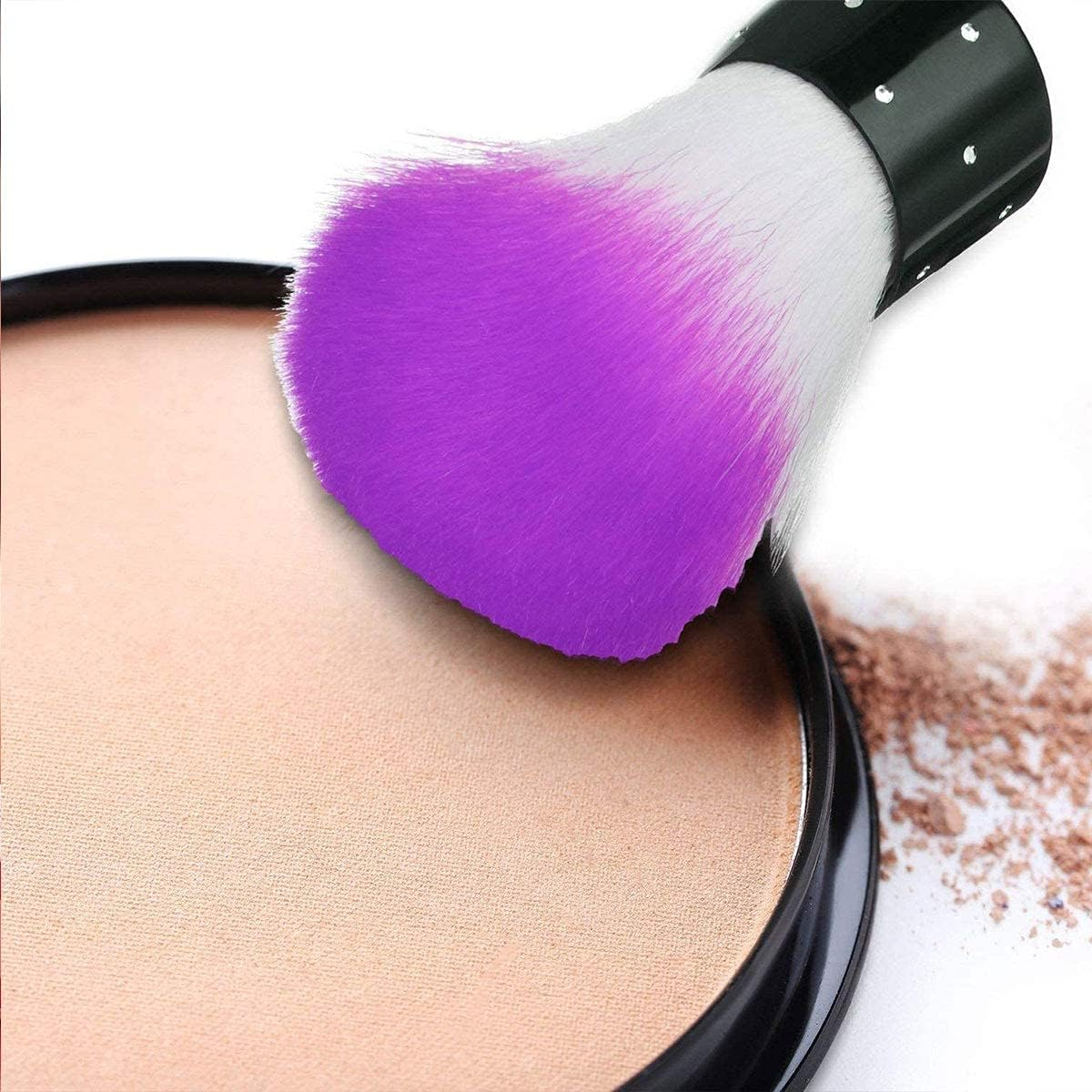 Norhogo Pack of 4 Nail Brushes for Cleaning, Nail Dust Cleaner Brush, Nail Art Dust Brush, Nail Brush for Nail Art Makeup (2 Pink + Purple) Makeup Brush, Soft Multifunctional Brush image number 4