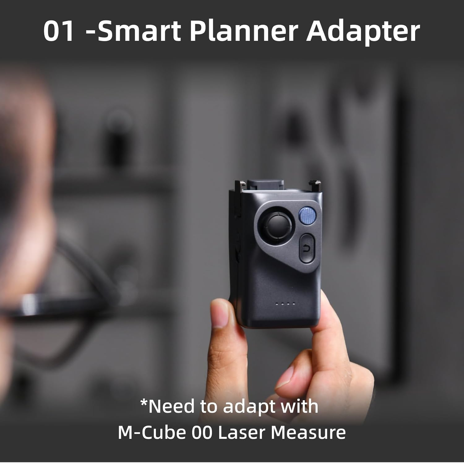 HOZO M-Cube Modular Laser Measuring Tool,Include 00 Laser Measure,01 Smart Planner Adaptor,03 Bilateral Laser+ Adaptor,05 Laser Scale Roller Adaptor image number 2