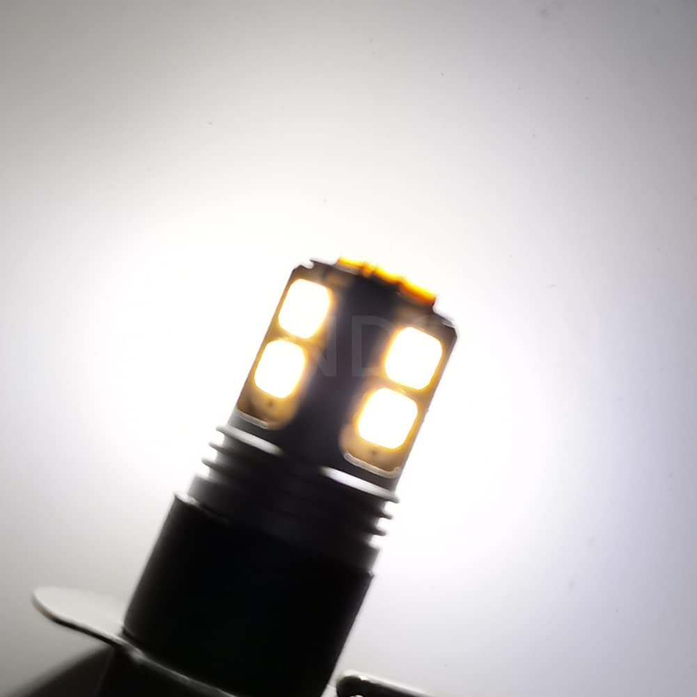 Ruiandsion H3 LED Fog Light Bulbs 6-40V 6000K White Super Bright 2835 10SMD Chips for Car Fog Lights(Pack of 2) image number 1