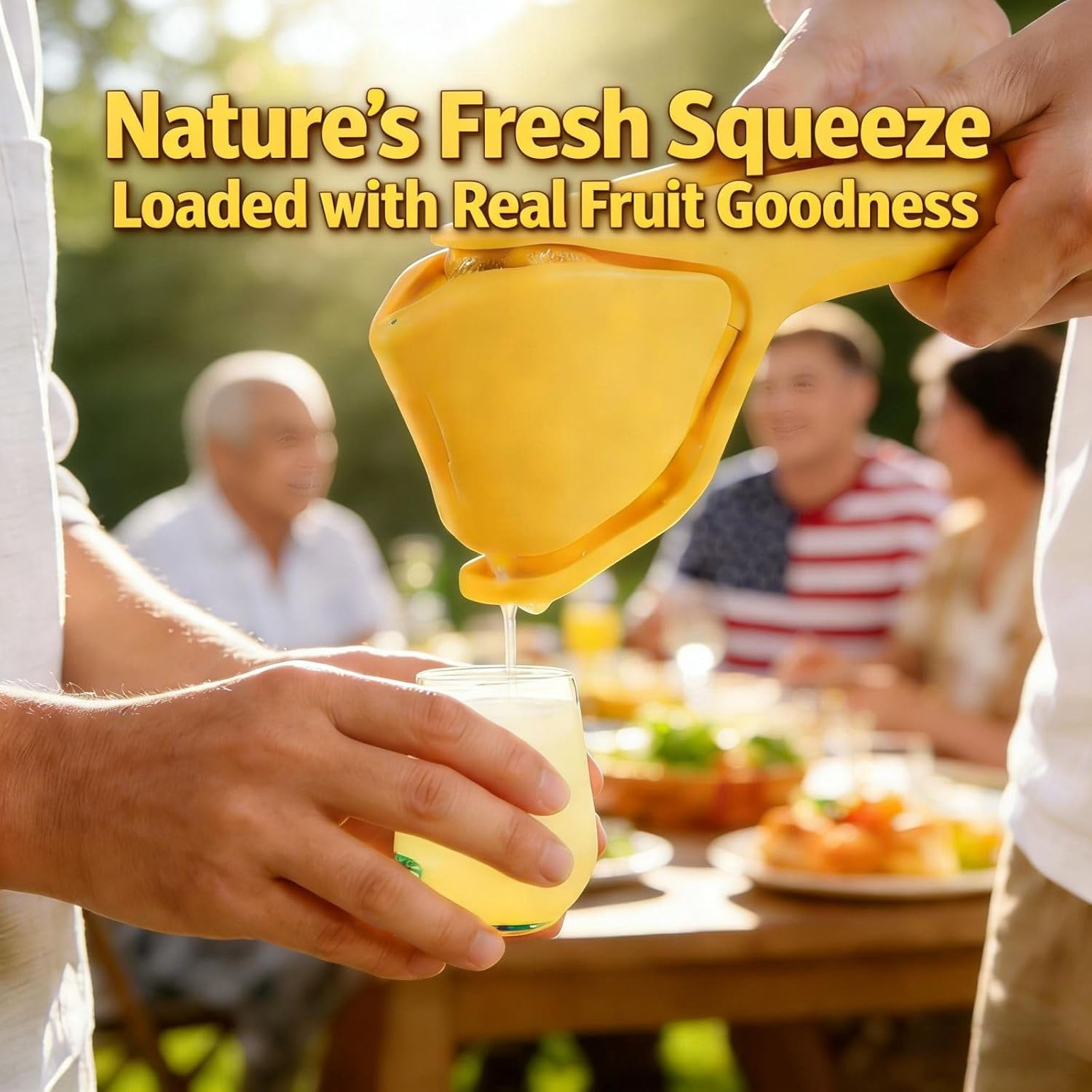 Lemon Squeezer, Effective at Squeezing Out Juice, Easy-To-Use, Very Sturdy, Lemon Juicer, Lime Squeezer, Citrus Juicers, Lemon Juicer Squeezer to Squeeze Lemons, Lime, Citrus, Orange(Yellow)