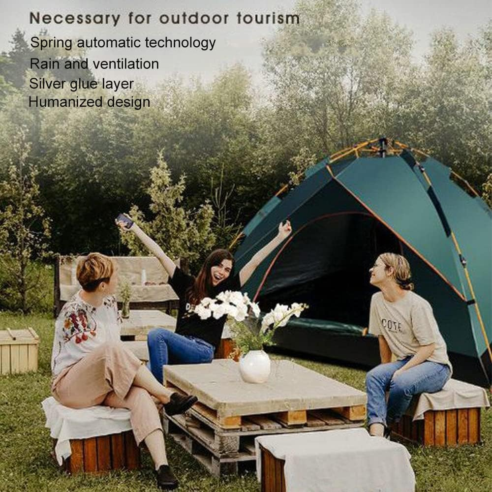 Camping Tent 3-4 Persons, Annuoyi Pop up Tents Removable Instant Tent 2 Door Breathable Waterproof UV Protection, Family Dome Tent for Family Outdoor Sports Travel Picnic with Carrying Bag image number 6