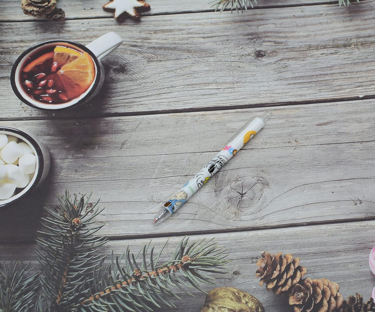 YIKANGHENG 50 Pcs Fine Point Cute Pens with a Pen Holder, 0.5Mm 50 Different Random Styles Black Ink Kawaii Gel Pens for Office, Study, Gift and Home Supplies (50) image number 1